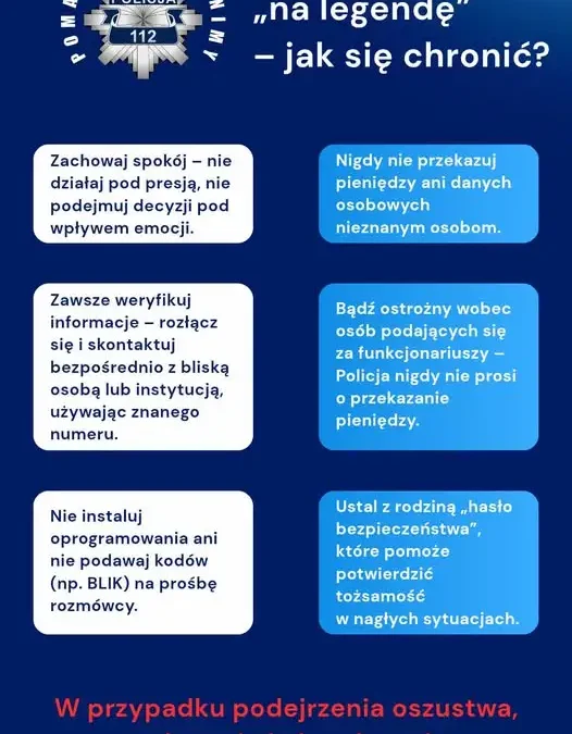 Oszuści podszywają się pod policjantów i członków rodziny – policja ostrzega