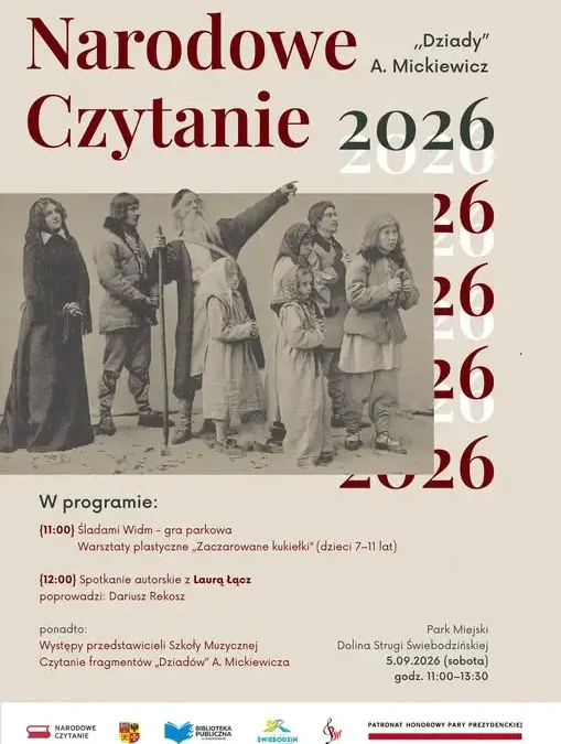 Narodowe Czytanie „Dziadów” w Świebodzinie – 5 września na Błoniach