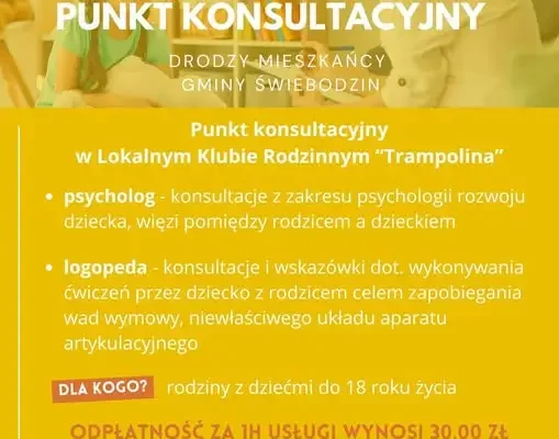 Wolne miejsca na konsultacje psychologiczne w Świebodzinie