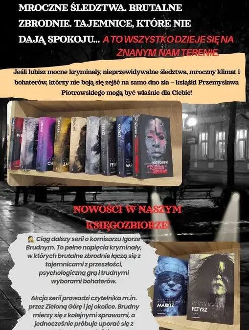 Mroczne śledztwa w bibliotece – Przemysław Piotrowski na półkach