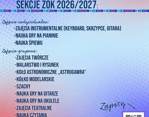 ZOK Zbąszynek ogłasza nabór na rok artystyczny 2026/2027
