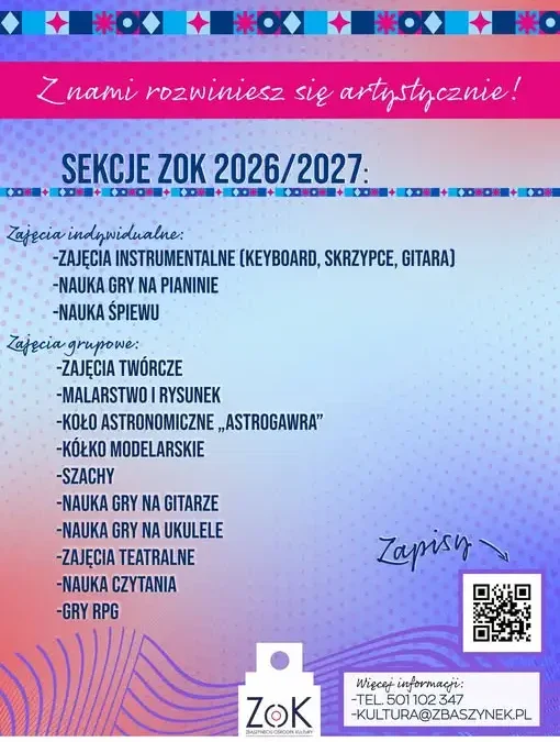 ZOK Zbąszynek ogłasza nabór na rok artystyczny 2026/2027