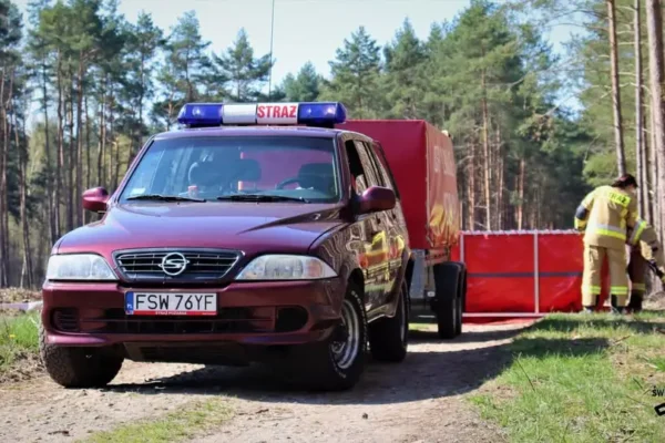 Daewoo Musso OSP Zagaje – jedyny pojazd jednostki, który wspiera działania strażaków