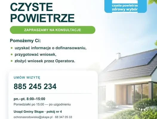 Gmina Skąpe uruchamia punkt konsultacyjny programu Czyste Powietrze