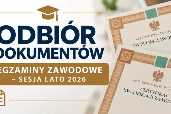 Odbiór świadectw i dyplomów po sesji LATO 2026 w CKZiU w Zbaszynku