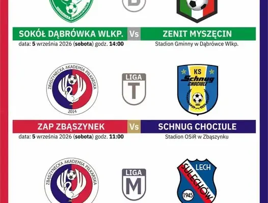 Weekendowe mecze ligowe na stadionach w Zbąszynku i Dąbrówce Wielkopolskiej
