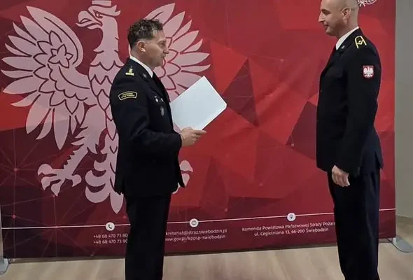 Świebodziński strażak nagrodzony za szkolenia specjalistyczne