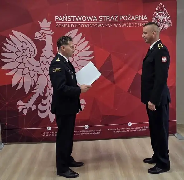 Świebodziński strażak nagrodzony za szkolenia specjalistyczne