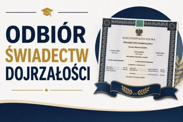 Wyniki matur poprawkowych 2026 dostępne w ZIU – świadectwa do odbioru w CKZiU w Zbąszynku