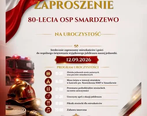 80-lecie OSP Smardzewo – dziś uroczyste obchody