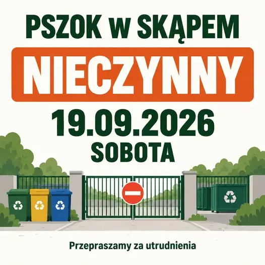 PSZOK w Skąpem nieczynny w sobotę 19 września