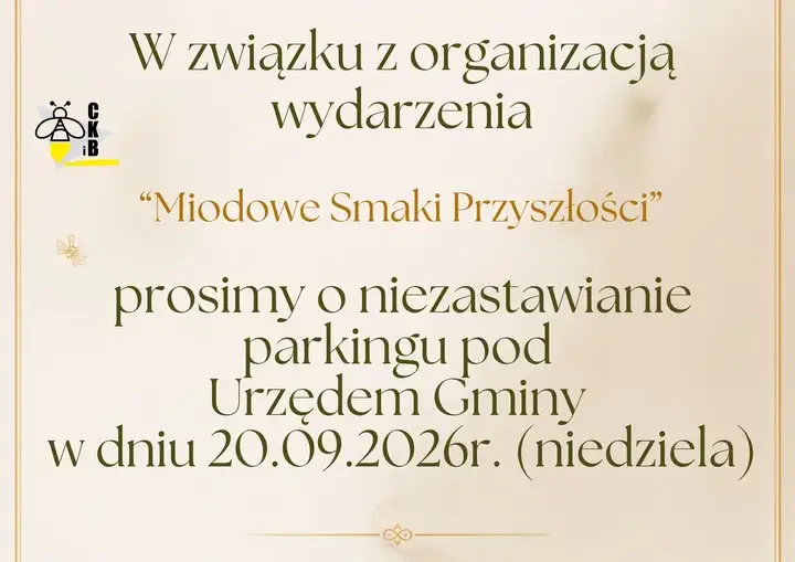 Parking pod Urzędem Gminy w Szczańcu zamknięty w niedzielę 20 września