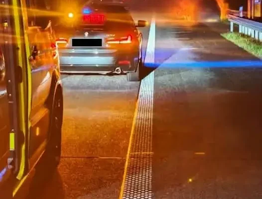 Pożar pojazdu na A2 – droga zablokowana na 55 km w kierunku Świecka