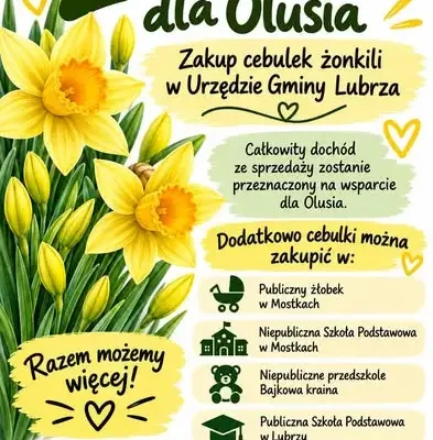 Szkoła w Lubrzy włącza się w akcję „Żonkile dla Olusia”