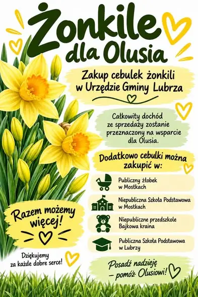 Szkoła w Lubrzy włącza się w akcję „Żonkile dla Olusia”