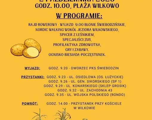 Dzień Pieczonego Ziemniaka w Wilkowie – seniorzy zaproszeni na plażę