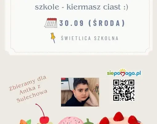 Słodki Dzień Chłopaka w CKZiU w Baszynku – kiermasz ciast na leczenie Antoniego