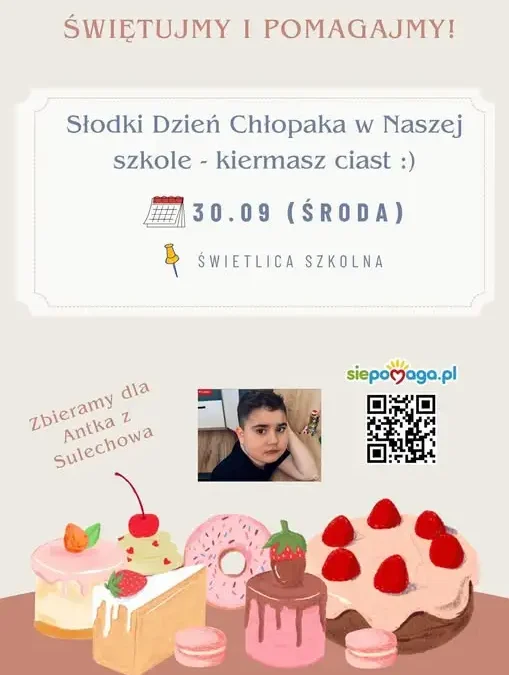 Słodki Dzień Chłopaka w CKZiU w Baszynku – kiermasz ciast na leczenie Antoniego