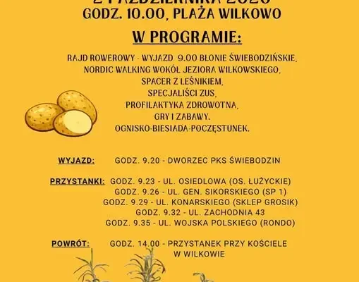 Dzień Pieczonego Ziemniaka w Wilkowie – jutro na plaży!