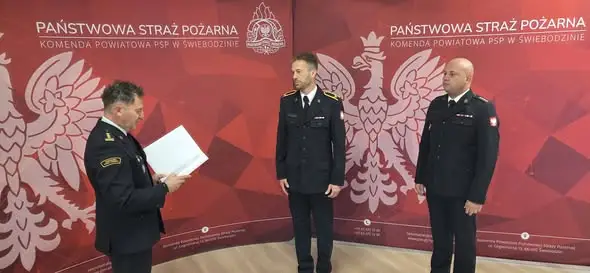 20 lat służby ogn. Damiana Szymkowiaka. Świebodzińska PSP dziękuje za jubileusz