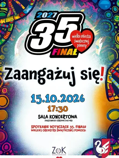 Zbąszynek szykuje 35. Finał WOŚP – spotkanie organizacyjne już 15 października