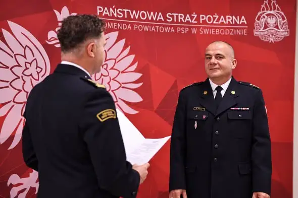 Kpt. Krystian Hoppe nowym Naczelnikiem Wydziału Operacyjnego PSP w Świebodzinie