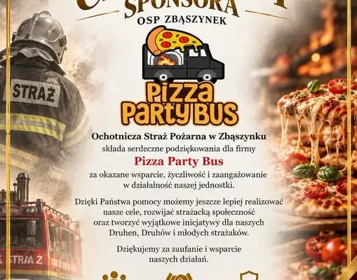 Pizza Party Bus nowym sponsorem OSP Zbąszynek