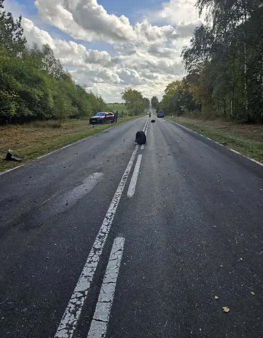 Kolizja trzech aut na drodze Rusinów – Jordanowo. Droga już przejezdna