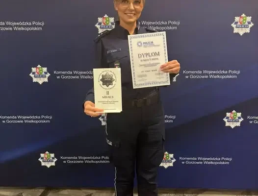Aspirant Kinga Nowak z drugim miejscem w wojewódzkim etapie konkursu dla policjantów