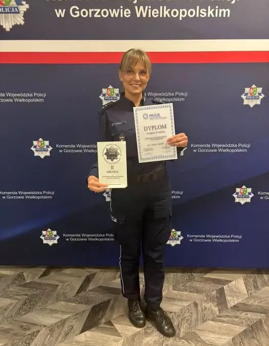 Aspirant Kinga Nowak z drugim miejscem w wojewódzkim etapie konkursu dla policjantów