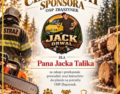 Nowy sponsor wspiera strażaków z OSP Zbąszynek