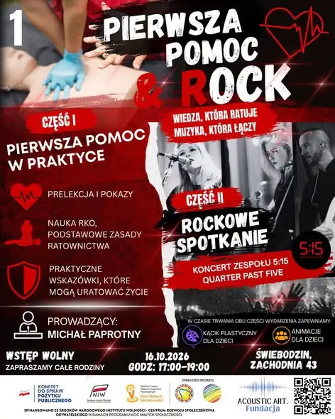 Świebodzin: pierwsza pomoc, koncert i animacje dla dzieci w piątkowy wieczór