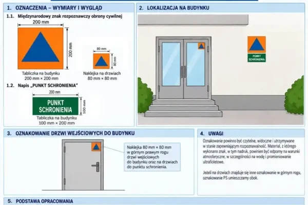 Jak prawidłowo oznakować punkt schronienia? Nowe wytyczne dla budynków