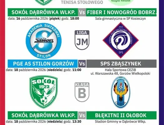 Weekend pełen sportowych emocji w Gminie Zbąszynek – sprawdź terminarz