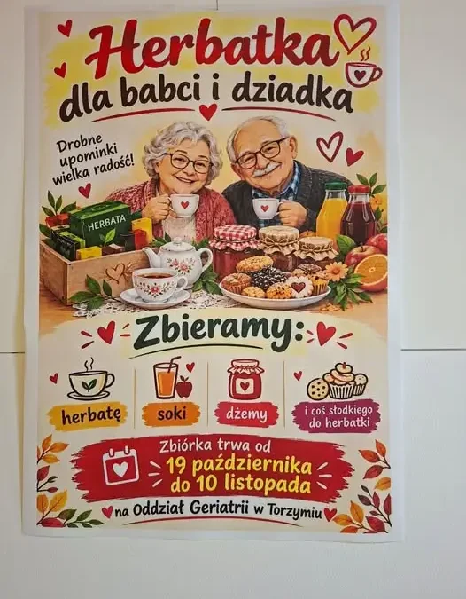 „Herbatka dla Babci i Dziadka” – zbiórka dla seniorów z oddziału geriatrii w Torzymiu