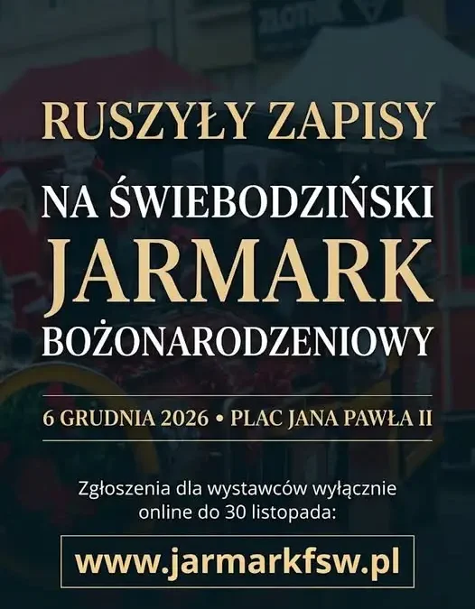 Jarmark Bożonarodzeniowy w Świebodzinie – ruszają zapisy dla wystawców