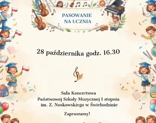 Świebodzin: pasowanie na ucznia i koncert z okazji Dnia Edukacji Narodowej
