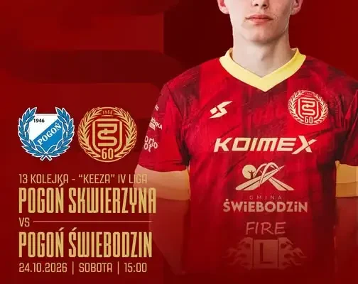 Pogoń Świebodzin zagra z Pogonią Skwierzyna w 13. kolejce IV Ligi Lubuskiej
